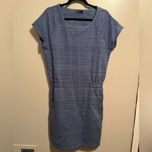 GAP Blue Jersey Short Sleeve Elastic Waist Dress (Size Large-Tall)